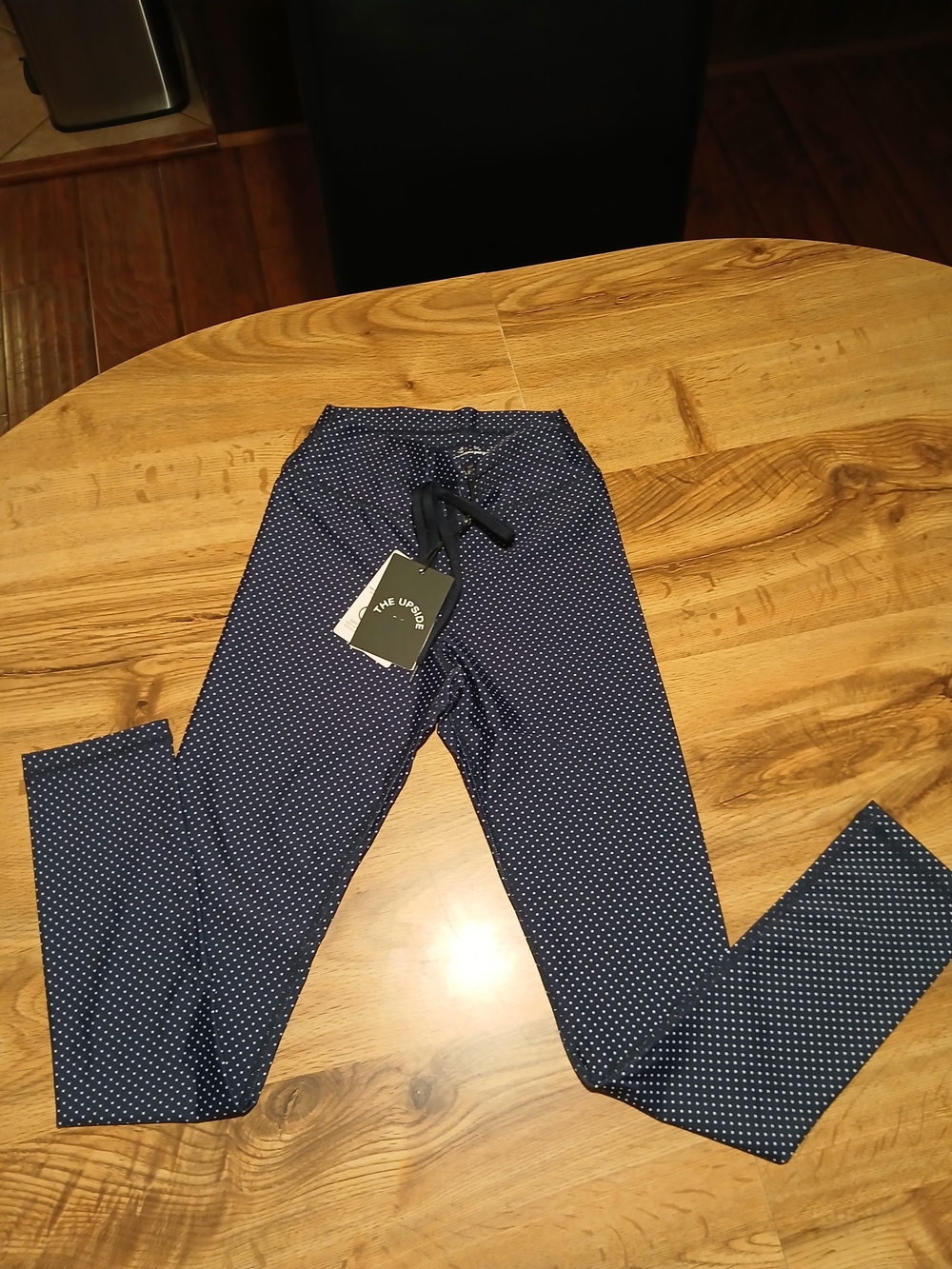 The Upside Navy Polka Dot Joggers